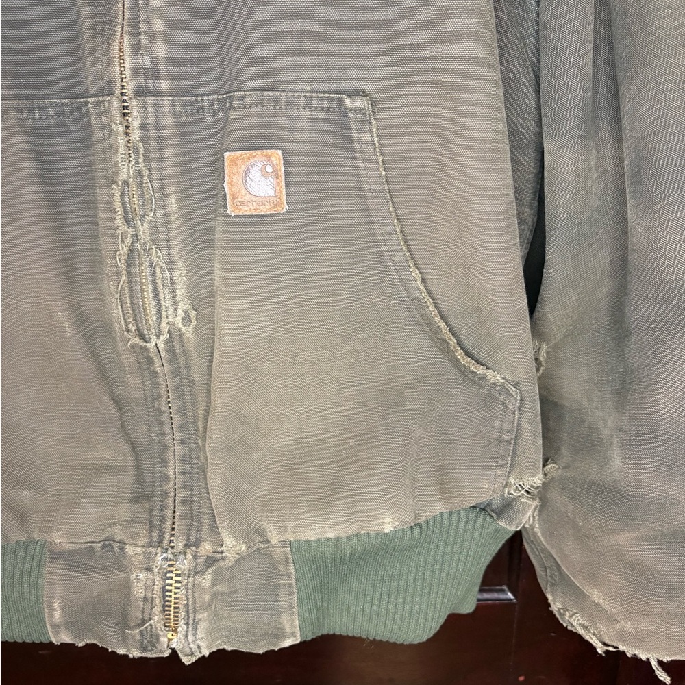 Carhartt Olive Green Hooded Jacket - Picture 2 of 6
